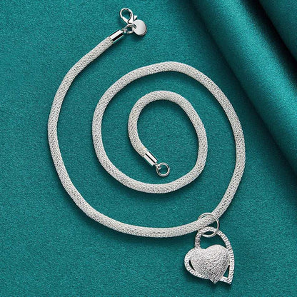 "Love Hearts" Sterling Silver Heart Necklace