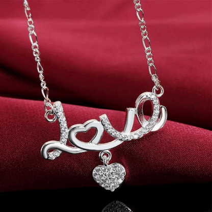 "Heartfelt Love" Sterling Silver Necklace