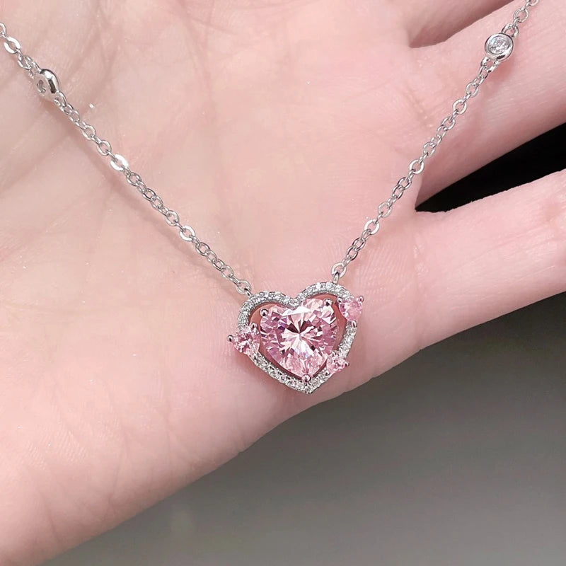 "Pink Love" Sterling Silver Necklace