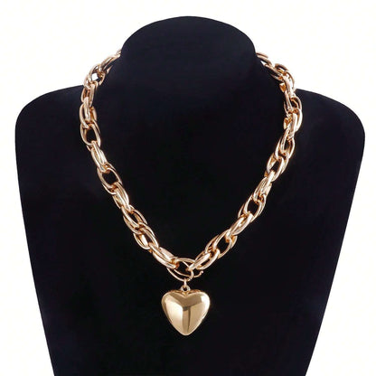 Chunky Heart Punk Necklace