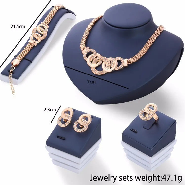 14K Gold Plated Complete Jewelry Set