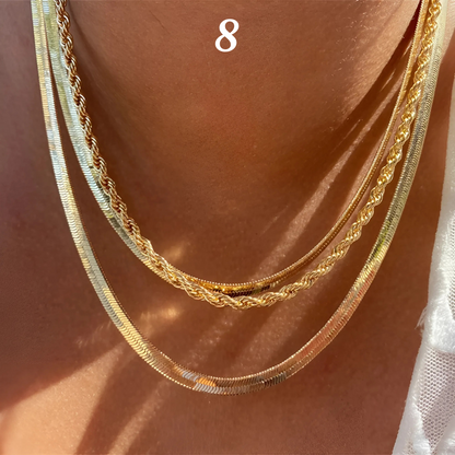 14K GOLD PLATED LAYERED NECKLACES