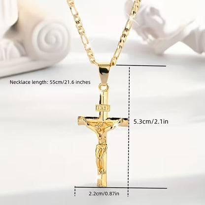 GOLD PLATED JESUS CROSS PENDANT