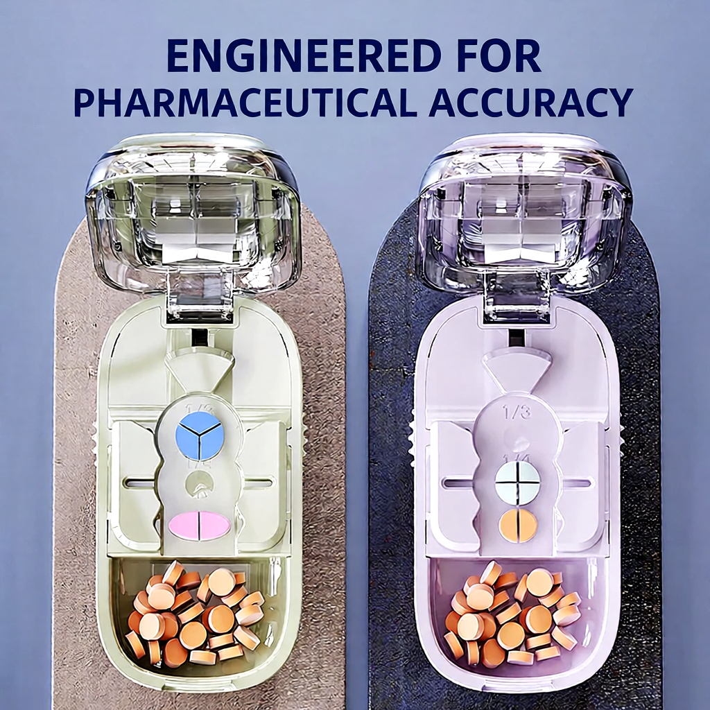 Compact 3 Sizes Perfect Pill Cutter Organizer