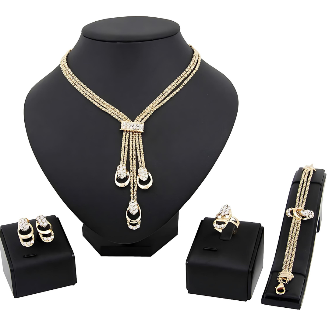 14K Gold Plated Complete Jewelry Set