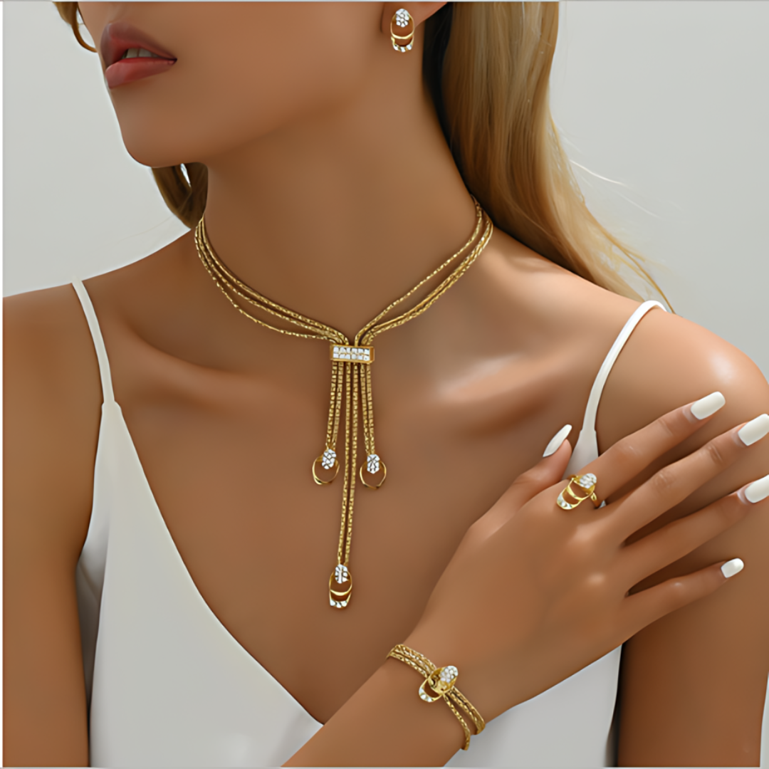 14K Gold Plated Complete Jewelry Set