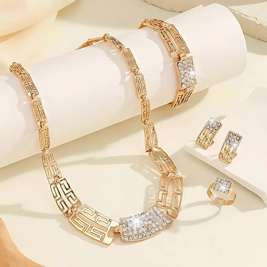 14K Gold Plated Complete Jewelry Set