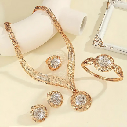 14K Gold Plated Complete Jewelry Set