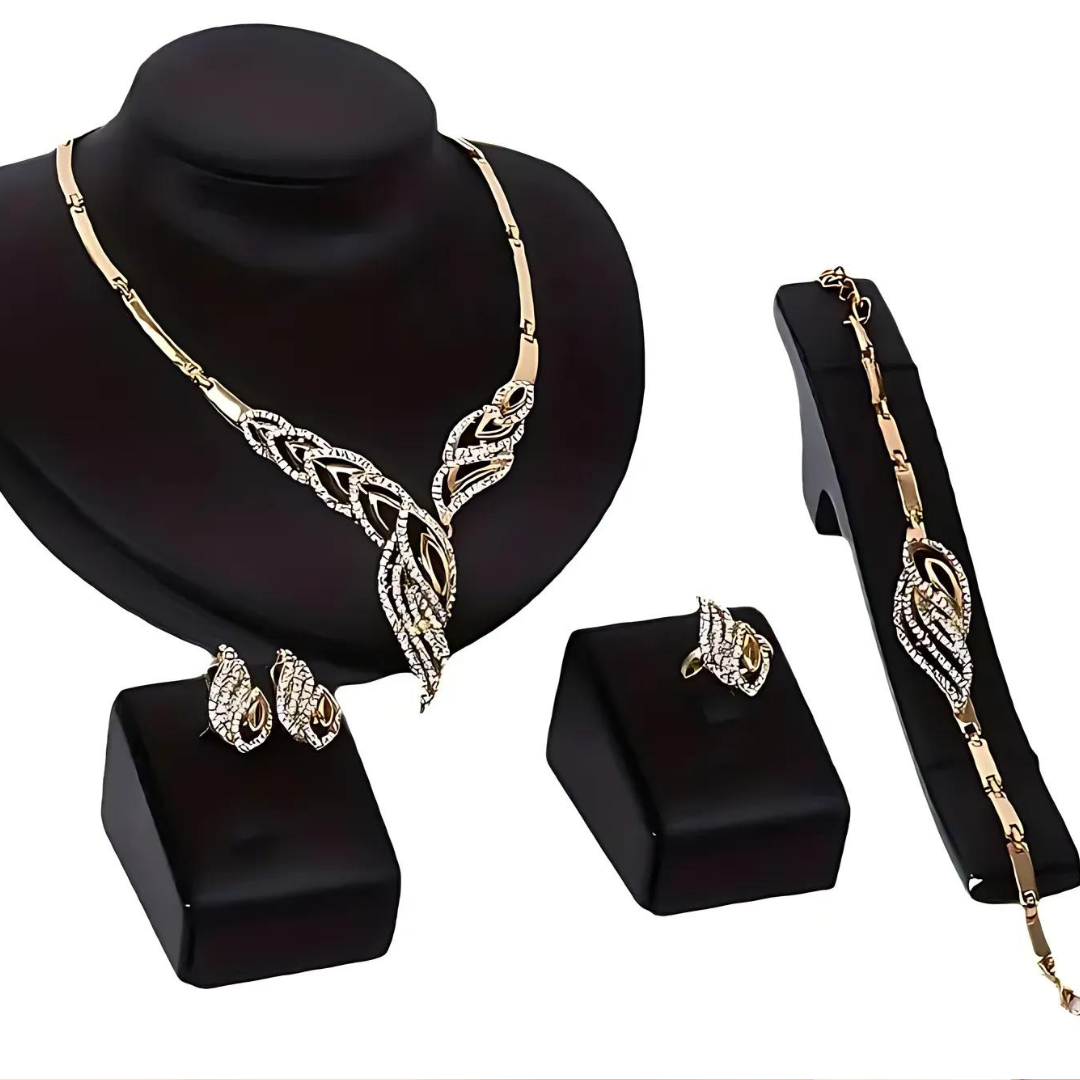 14K Gold Plated Complete Jewelry Set