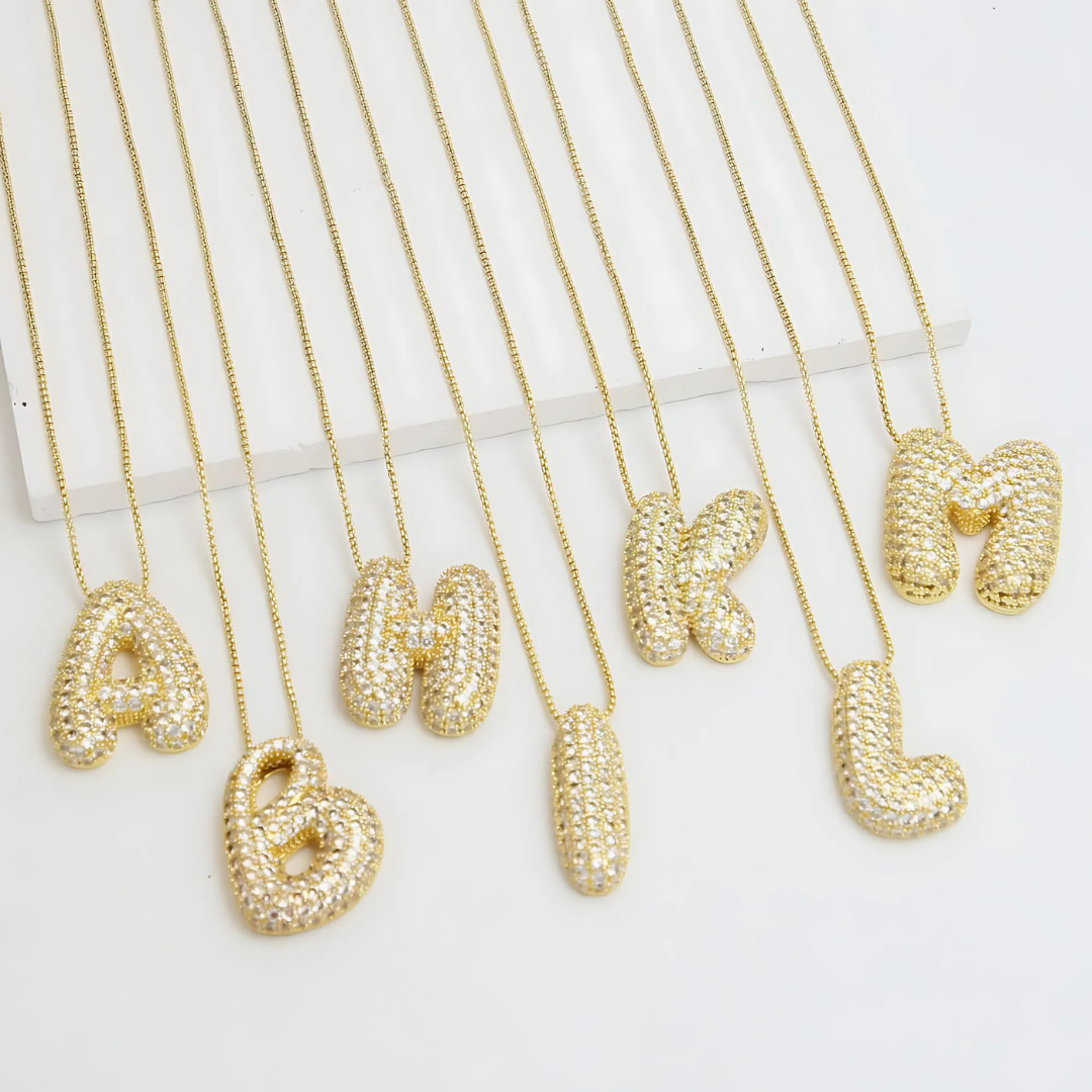 14K GOLD PLATED FUN LETTER NECKLACE