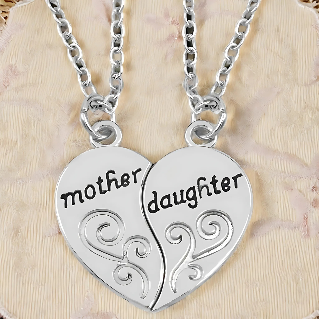 SILVER PLATED MOTHER DAUGHTER NECKLACES