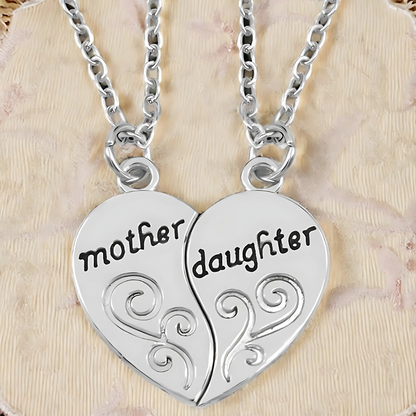 SILVER PLATED MOTHER DAUGHTER NECKLACES