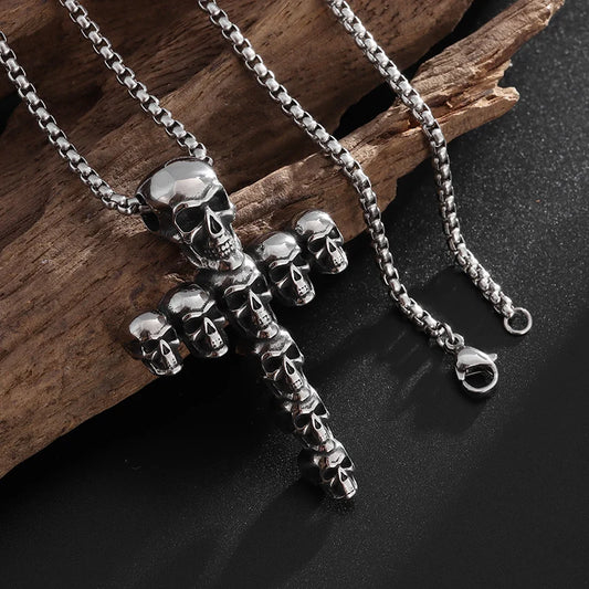 SKULL CROSS NECKLACE