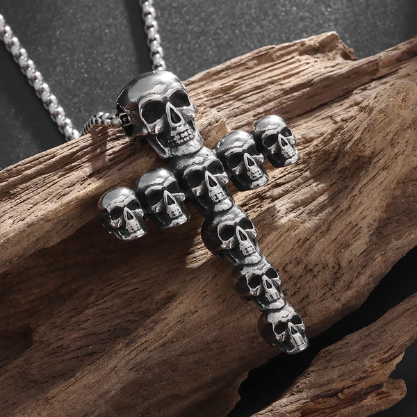 Skull Cross Amulet Necklace