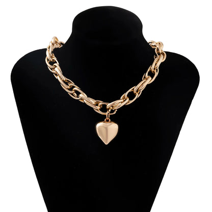 Chunky Heart Punk Necklace