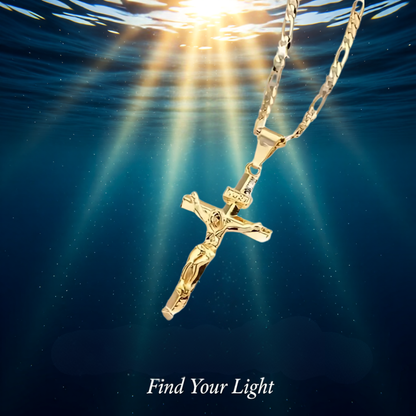 GOLD PLATED JESUS CROSS PENDANT